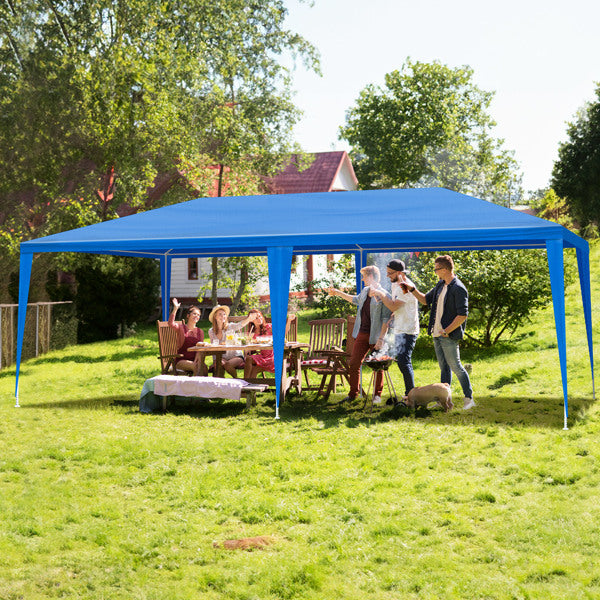 10x20 Outdoor Party Tent with Removable Sidewalls - Blue