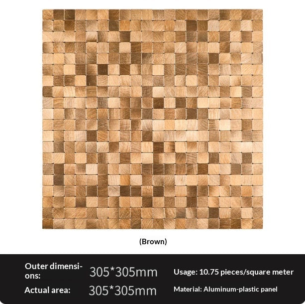 Self-Adhesive Mosaic Tile Wall Panels - Aluminum Plastic Background for Kitchen & Home Decor