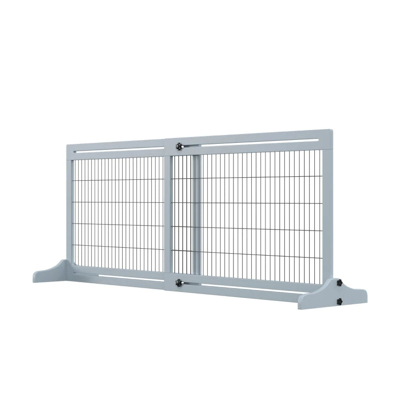 Extra Wide Freestanding Dog Gate - Adjustable Pet Barrier for Doorways
