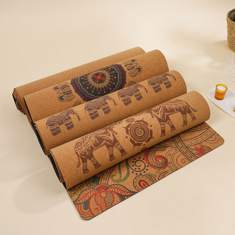 Non-Slip Rubber Yoga Mat Sweat-Absorbent Exercise Mat 183x66cm