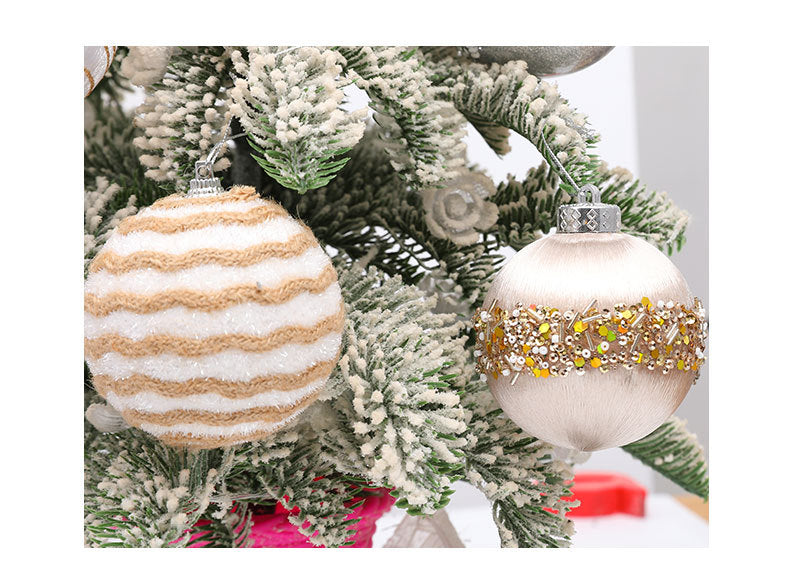 Christmas Foam Ball Decorations Set - 8cm 9-Pack Holiday Tree Ornaments