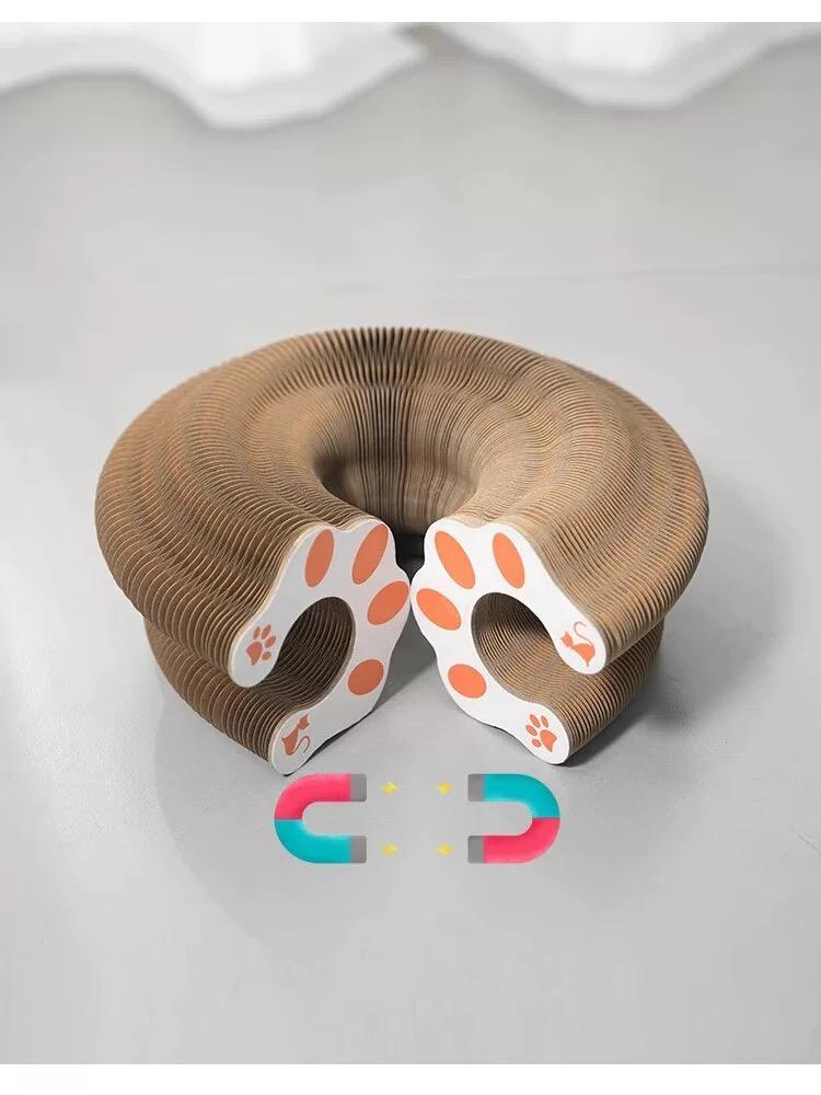 Foldable Wooden Cat Scratching Post - Interactive & Anti-Scratch Design