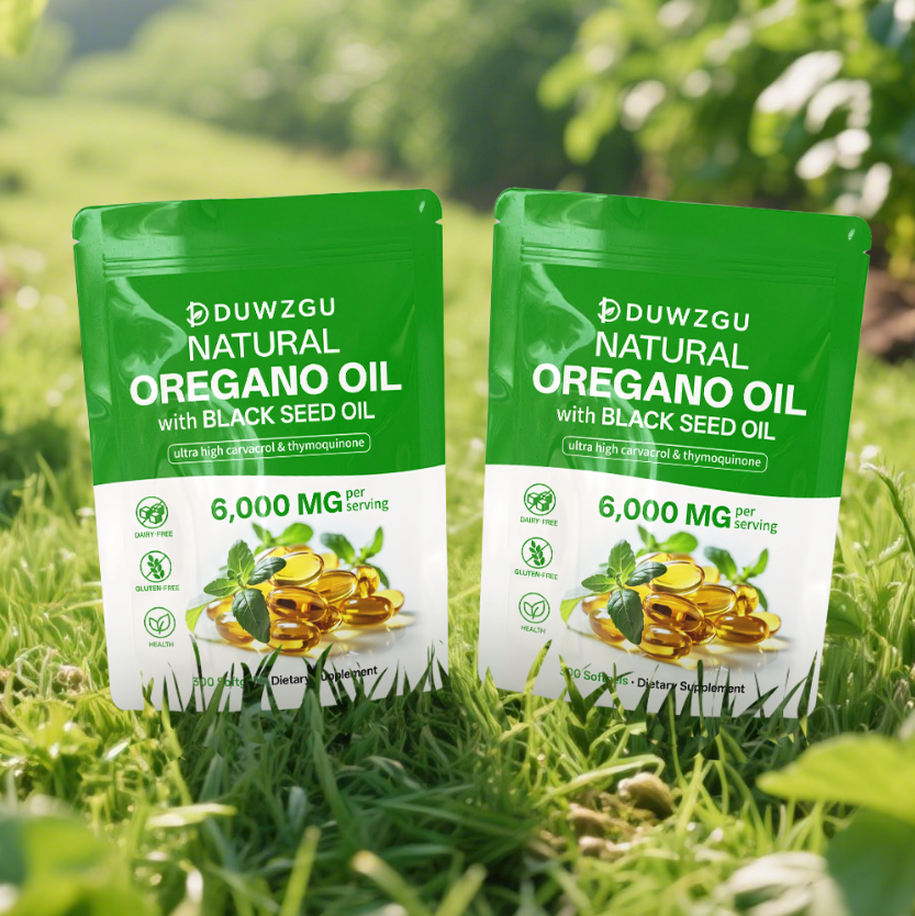 Oregano Oil Softgels with Black Seed Oil - Natural Immune Support Supplement