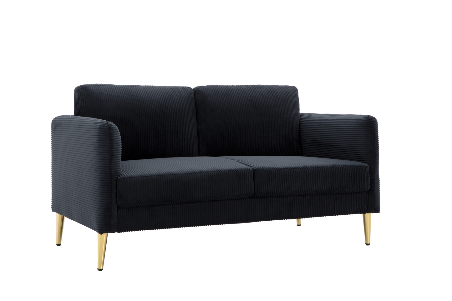 60.63 Wide Modern Corduroy Loveseat, Plush Upholstered Cushions,