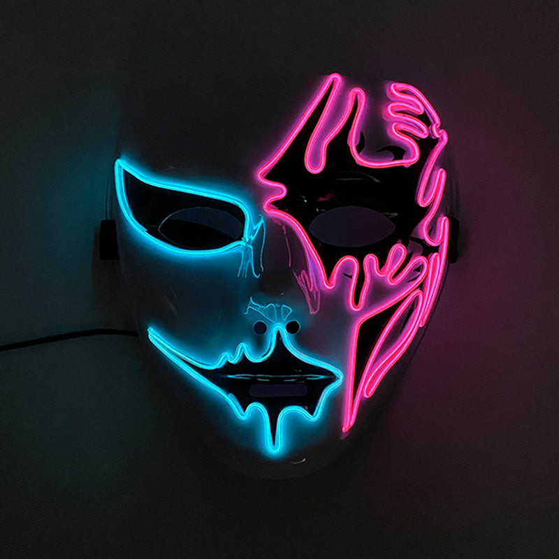 Halloween Zombie Mask Glowing LED Party Mask with Multiple Colors