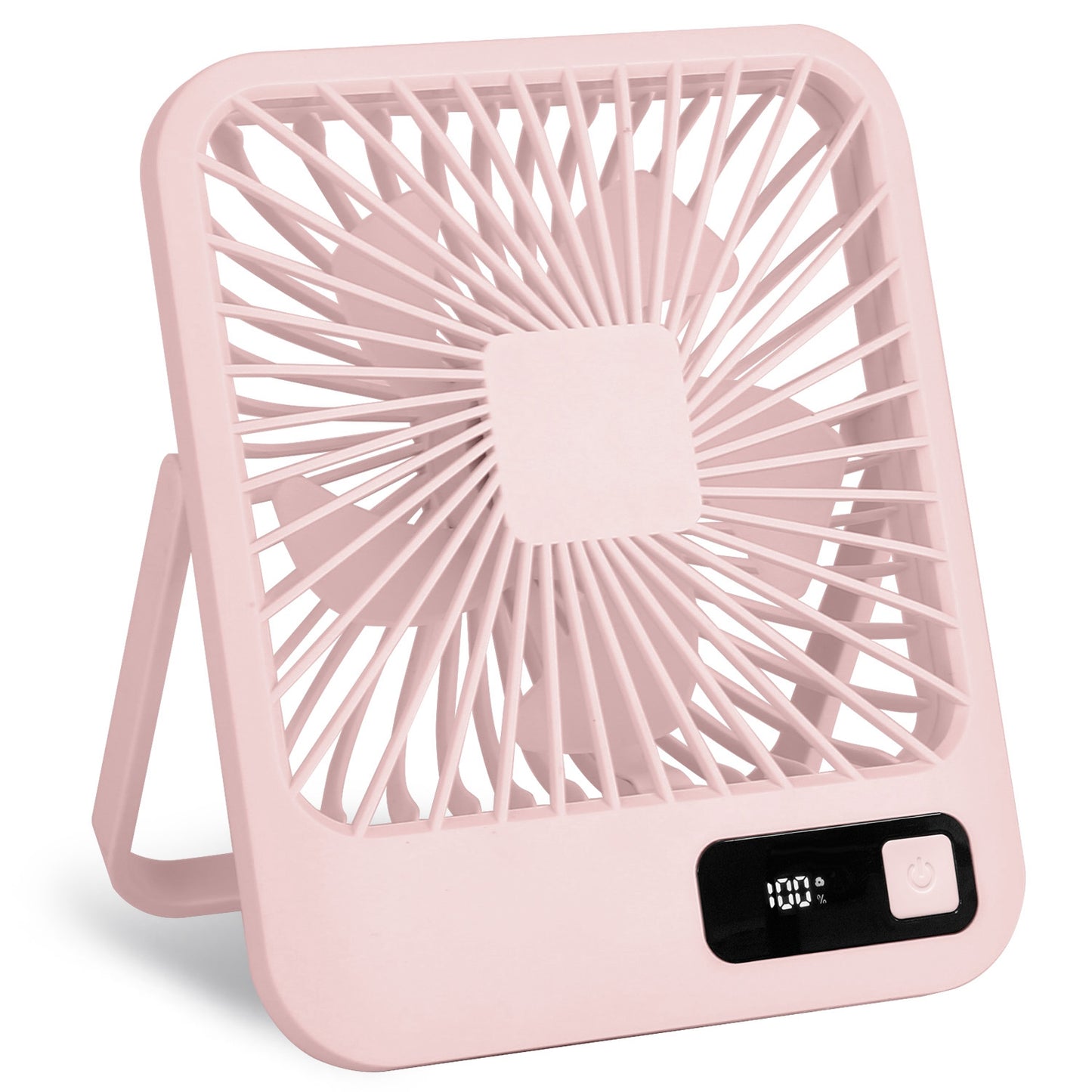 Rechargeable Mini Desktop Cooling Fan with LCD Display - 5 Modes