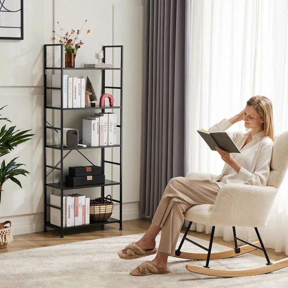 5-Tier Bookshelf - Modern Storage Rack for Home & Office