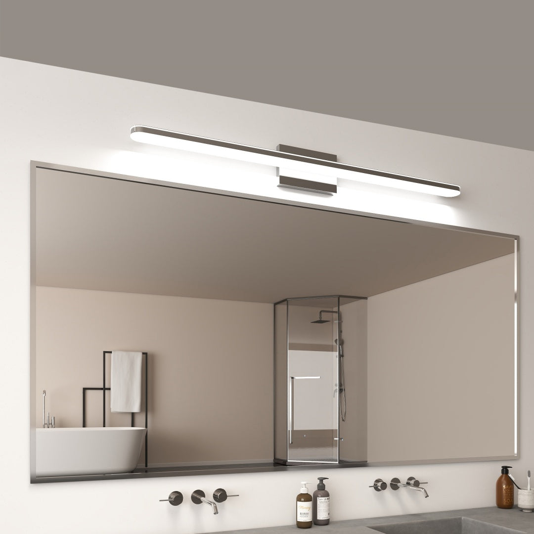 39-Inch Chrome LED Vanity Light Fixture - Dimmable Bathroom Lighting
