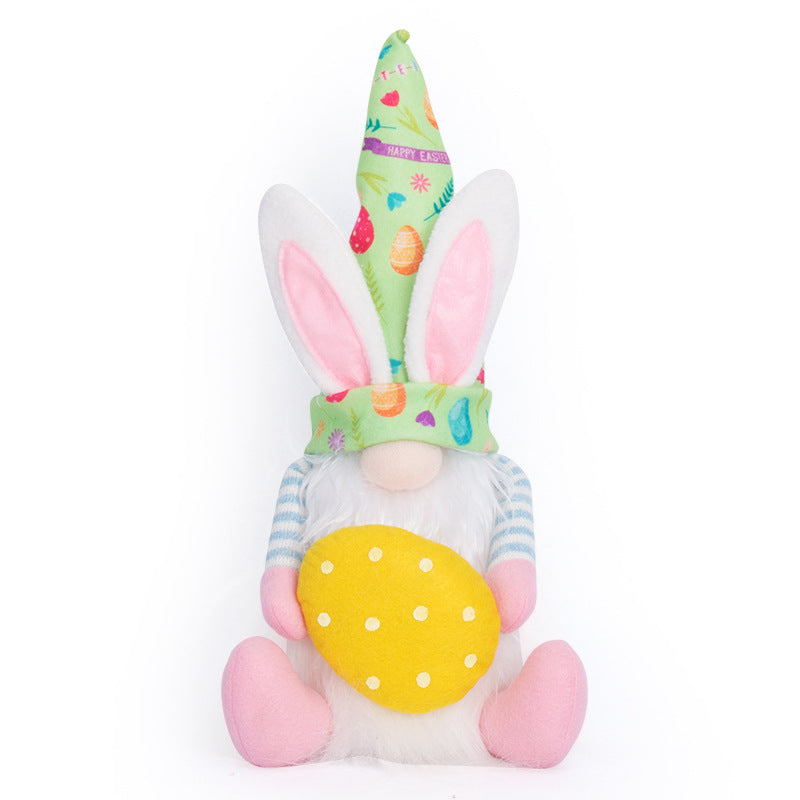 Easter Bunny Faceless Doll Decoration Small Gift for Holiday Festive Decor