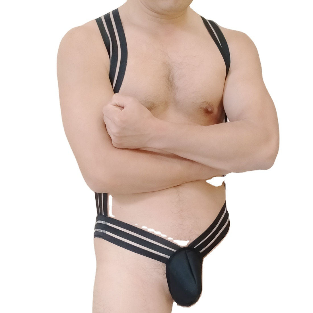 Men's Dance Performance Costume Chest Strap with Adjustable Fit