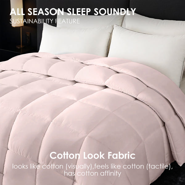 Oversized Thick Duvet - Pink Soft Warmth, Machine Washable