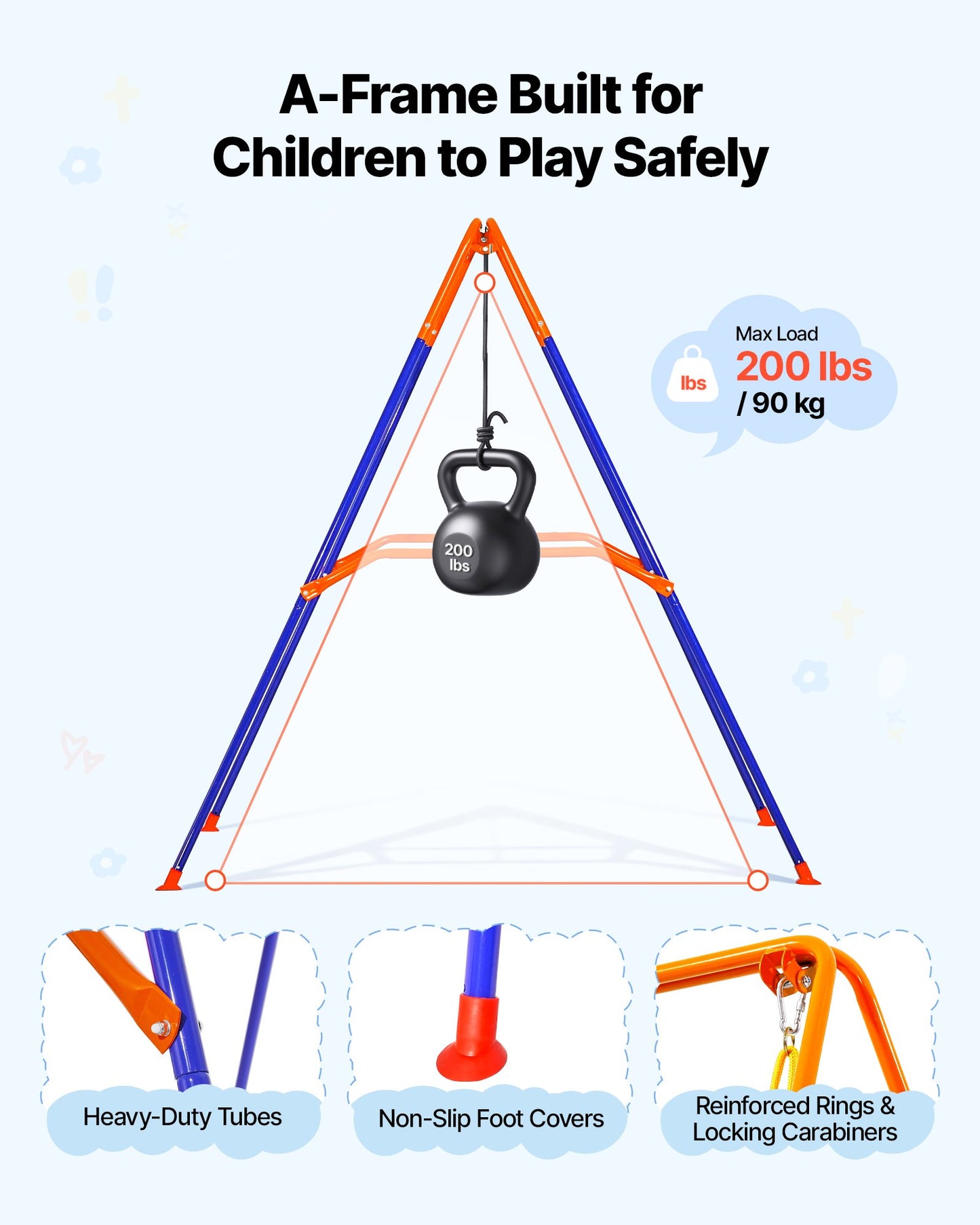Toddler Swing and Jumper Set - 2-in-1 Indoor Outdoor Play Equipment, Black