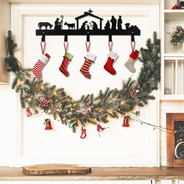 Aluminum Nativity Scene Wall Hanging Decor - Holiday Gift