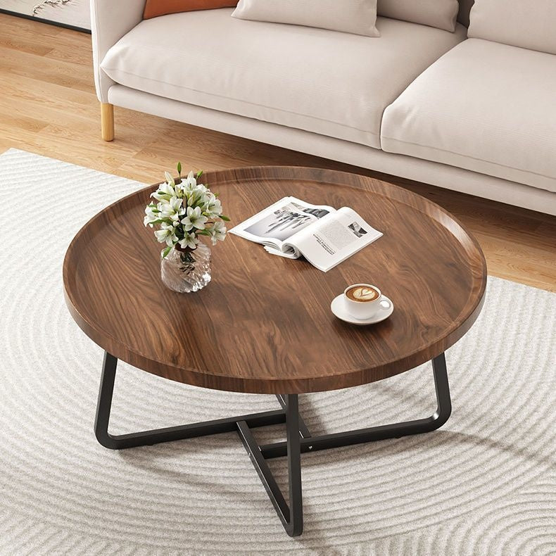 Modern Round Solid Wood Tea Table for Living Room & Small Apartments