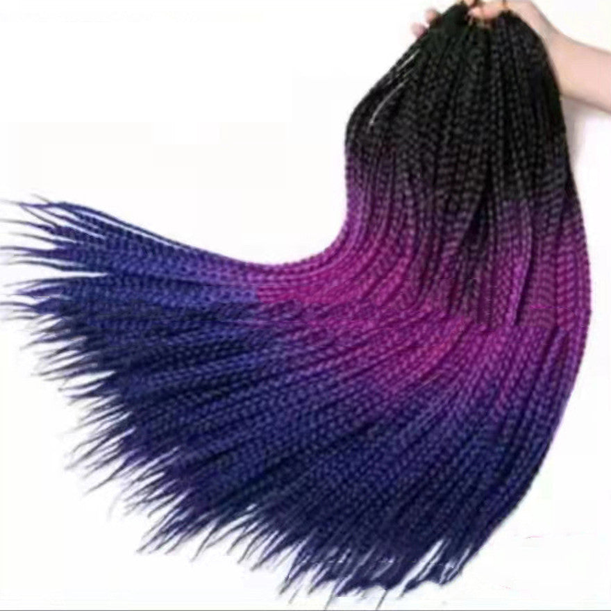 Women's Synthetic Fiber Braided Wig - Multiple Color Options, 24 Inch