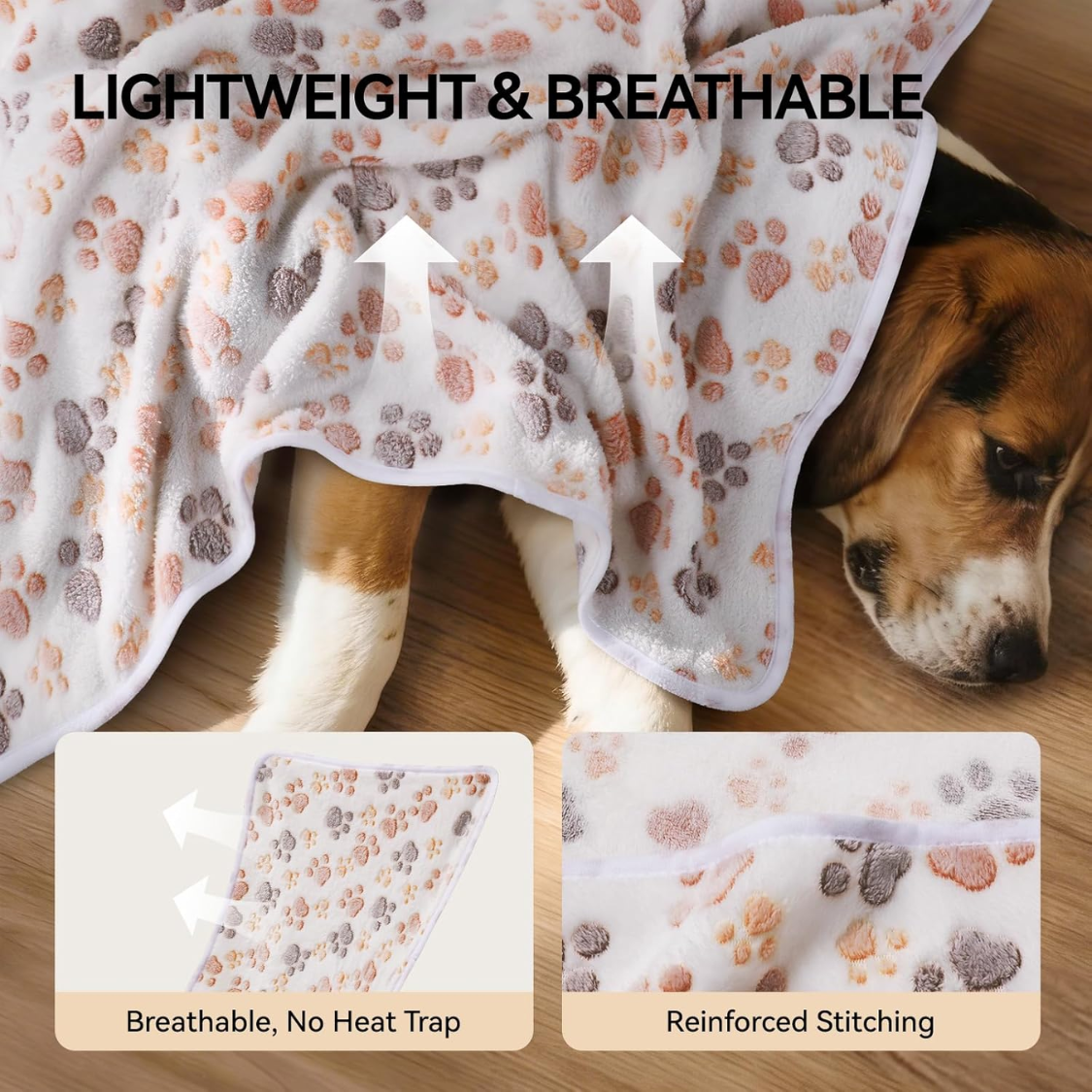 Premium Soft Fluffy Fleece Dog & Cat Blanket Set - Multicolor, 3-Pack