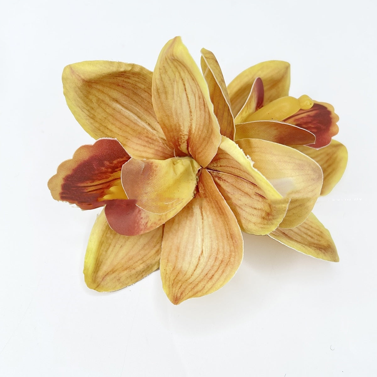 Double Orchid Hair Barrettes Bohemian Vacation Style Hairpins for Women