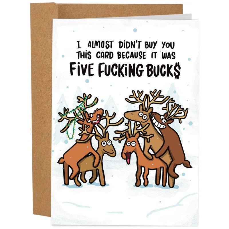 Funny Christmas Greeting Cards with Humorous Quotes - Assorted Sizes