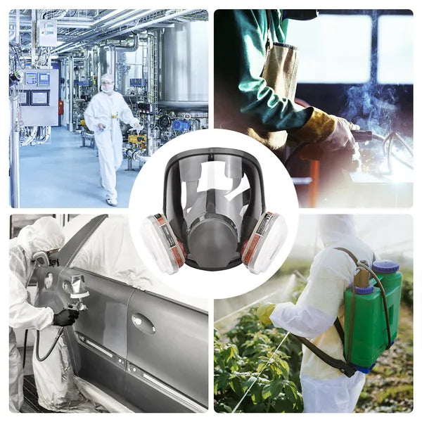 Reusable Full Face Respirator Mask 16-in-1 Organic Vapor Gas Cover for Painting & Welding