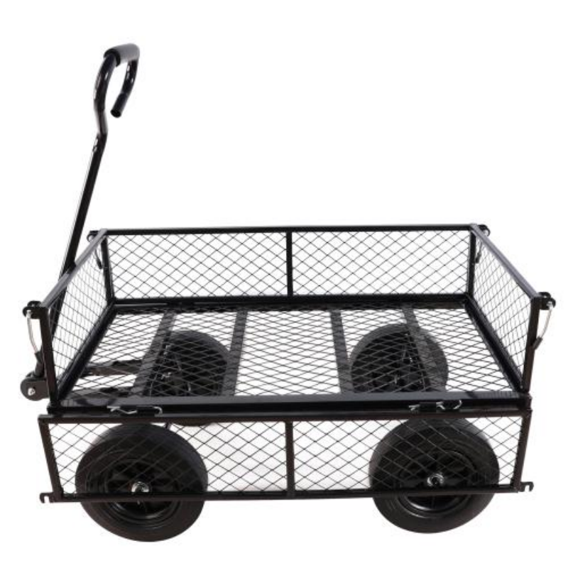 Garden Trolley Cart with Solid Wheels Multi-Functional Tool Cart for Yard and Farm Use