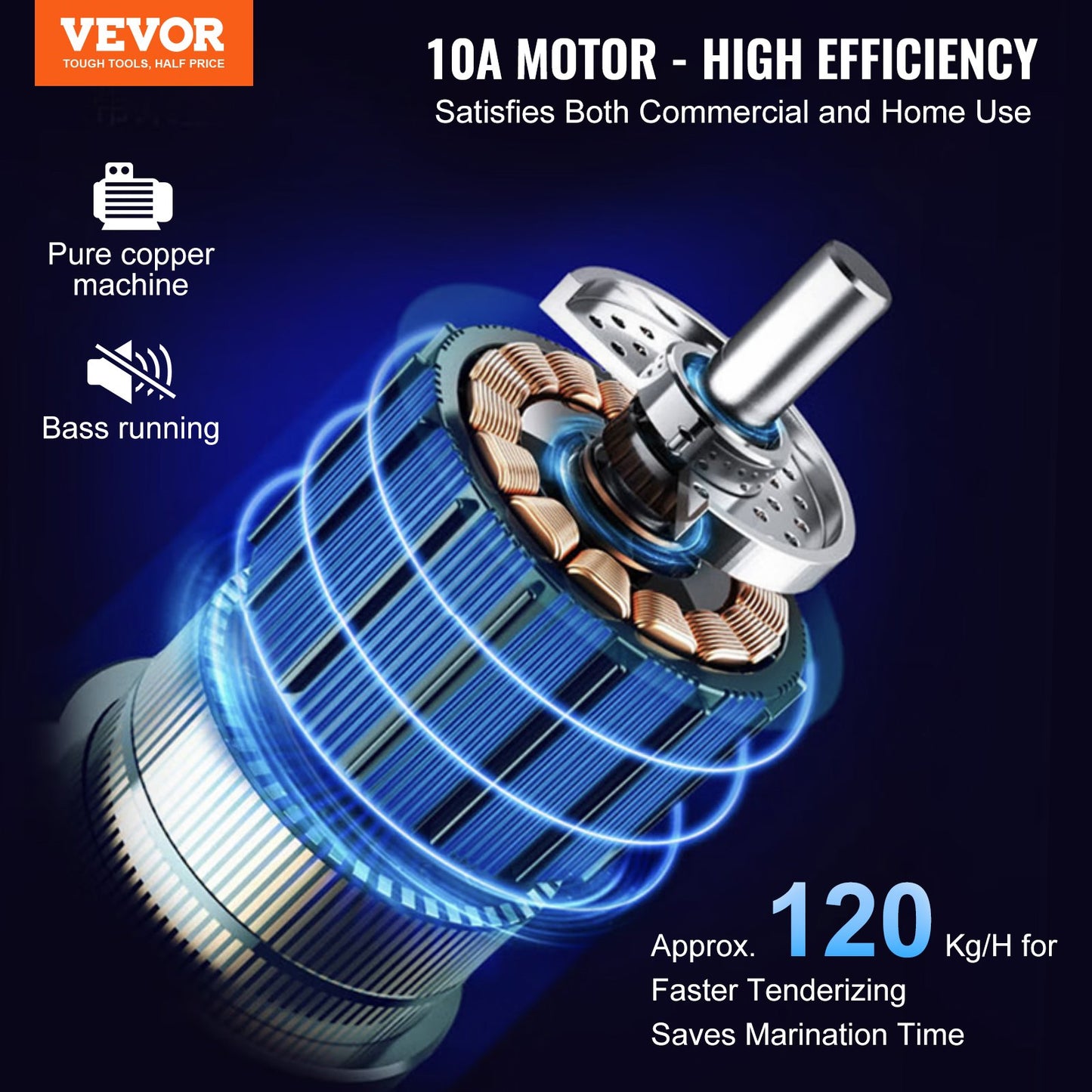 Electric Meat Tenderizer Machine - Heavy Duty Stainless Steel Kitchen Tool for Beef, Pork, Chicken, Fish