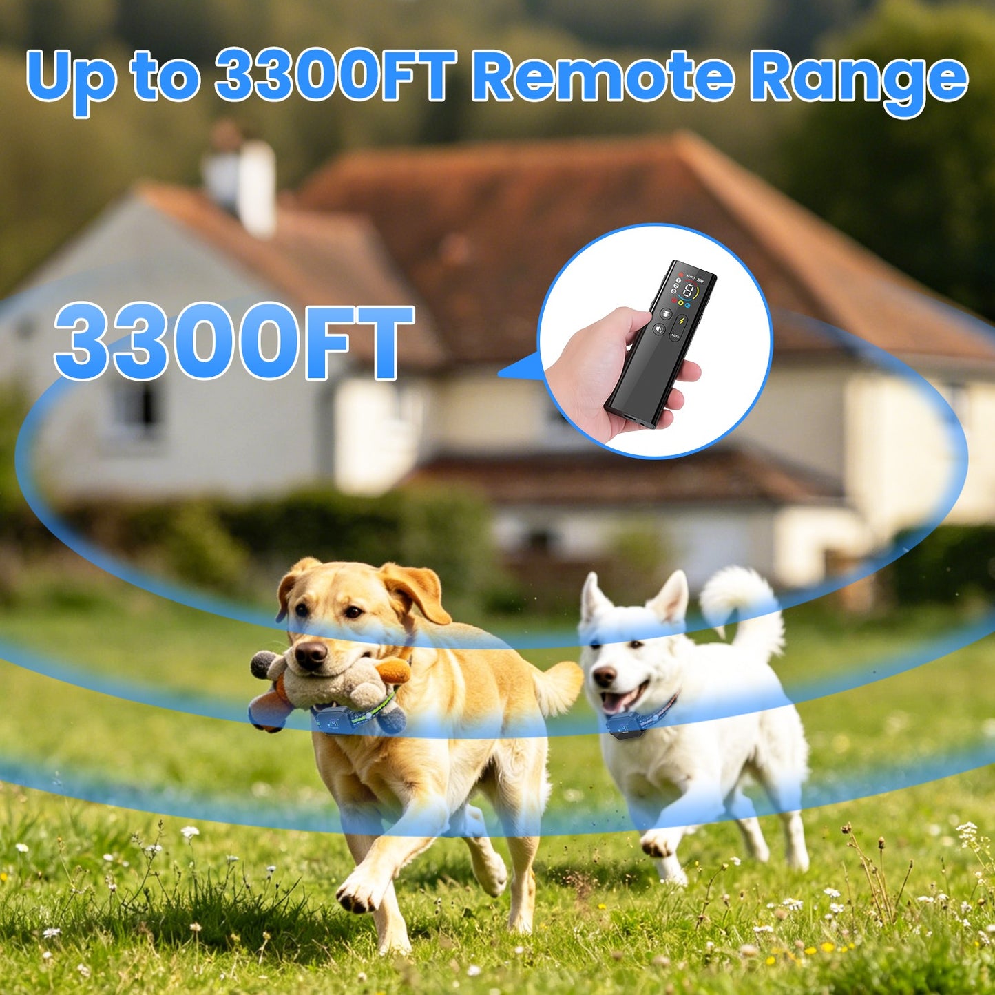 Dog Training Collar with Remote, Bark Control & 3 Channels - Waterproof Rechargeable