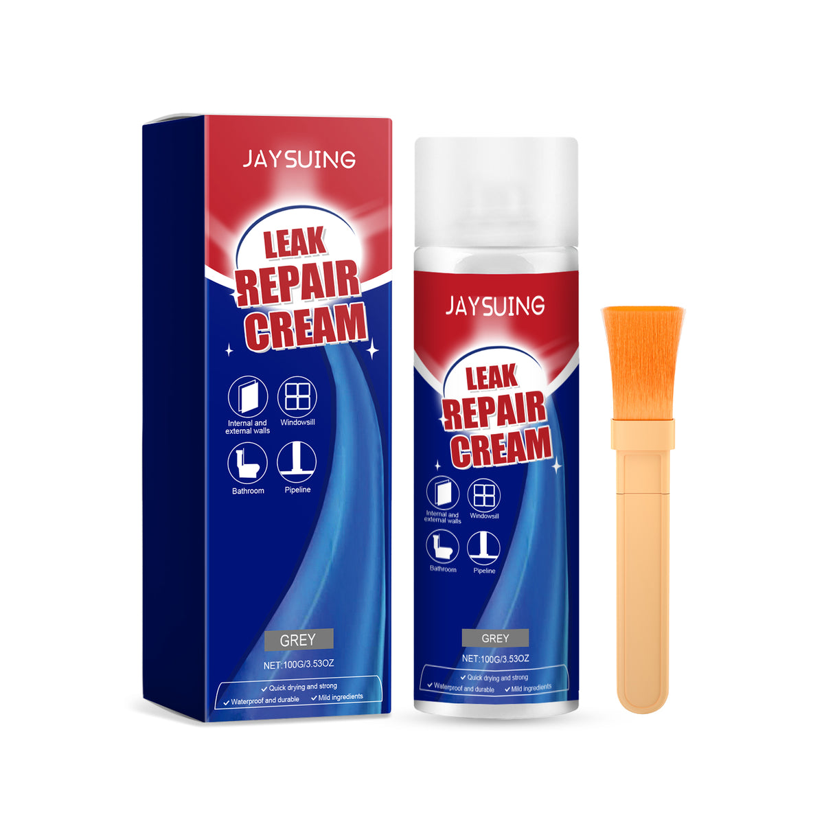 Leak Proof Gray Repair Adhesive for Kitchen Storage - 100g Bottle
