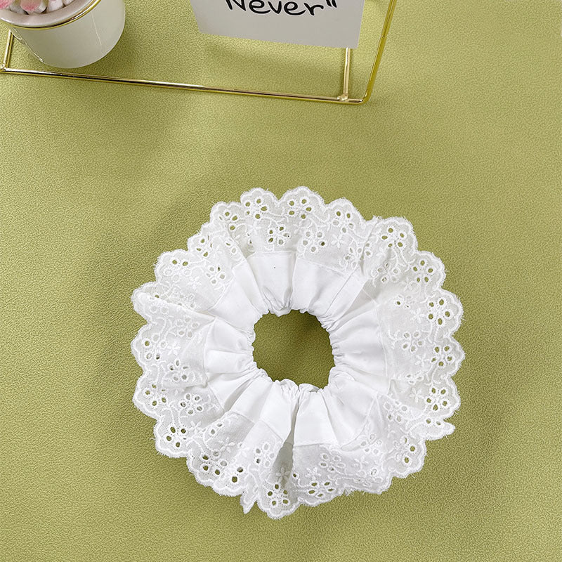 Trendy Lace Hair Ring Set - Handmade French Style Hair Accessories