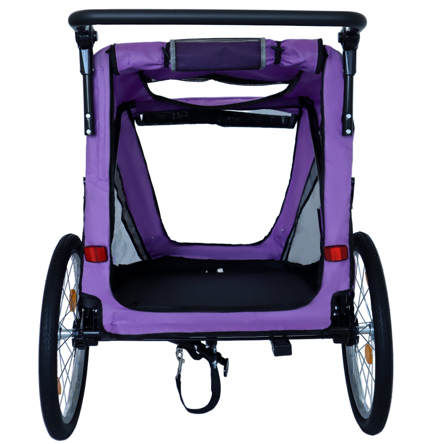 2-in-1 Pet Bike Trailer & Push Cart with Detachable Hitch - Holds Up to 100 lbs