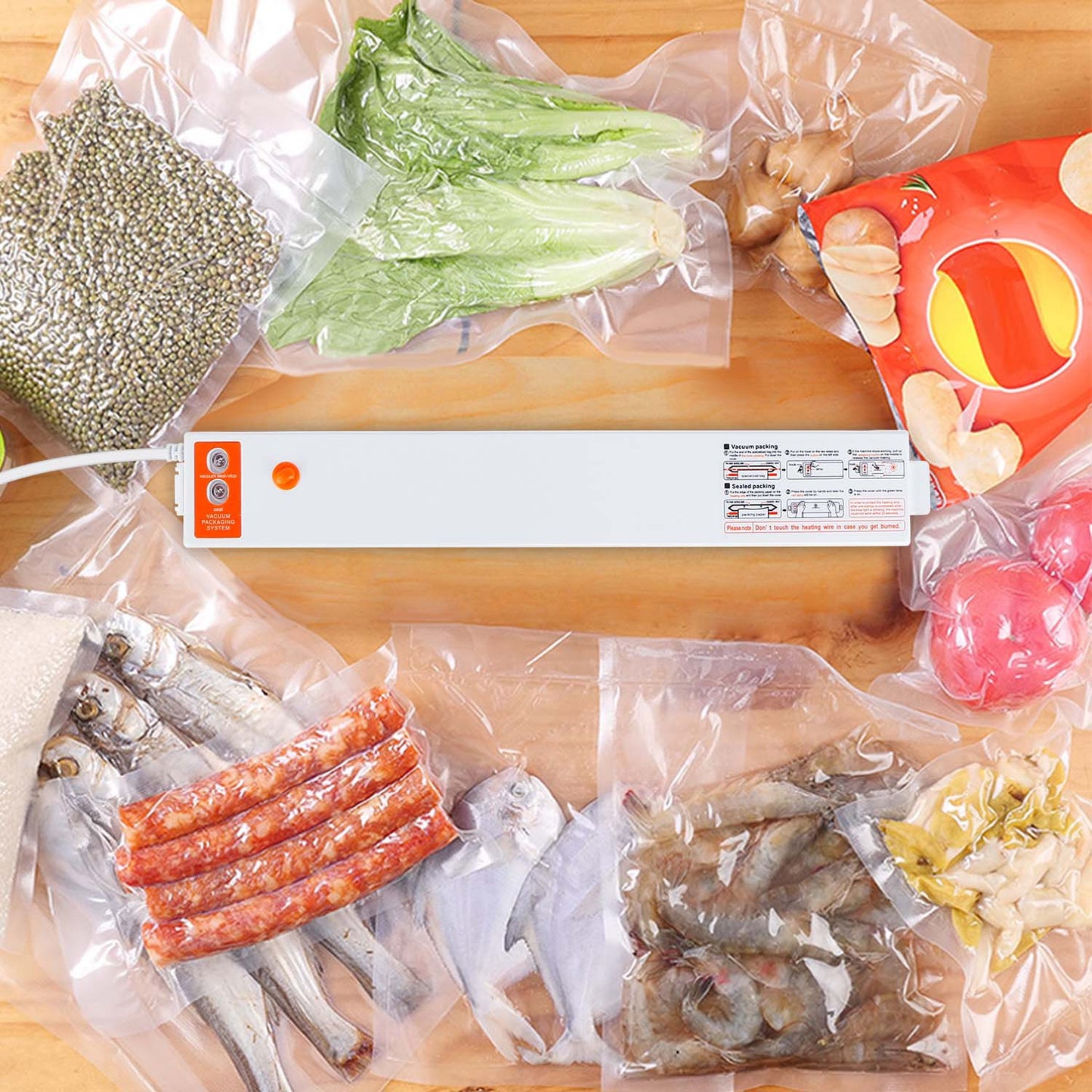 Electric Vacuum Sealer Machine - Compact Food Sealing System