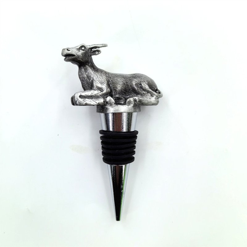 Creative Alloy Small Animal Wine Stopper - Set of 1, Decorative Home Bar Accessory
