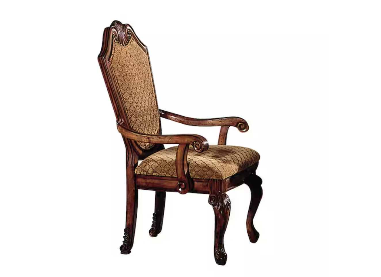 Chateau De Ville Fabric Arm Chair Set of 2 - Cherry