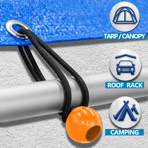 32-Piece Rope Hook Set for Outdoor Awnings - Elastic Rope Hardware