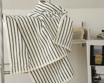 Cotton Striped Bath & Face Towels - Combed Cotton Home Textiles