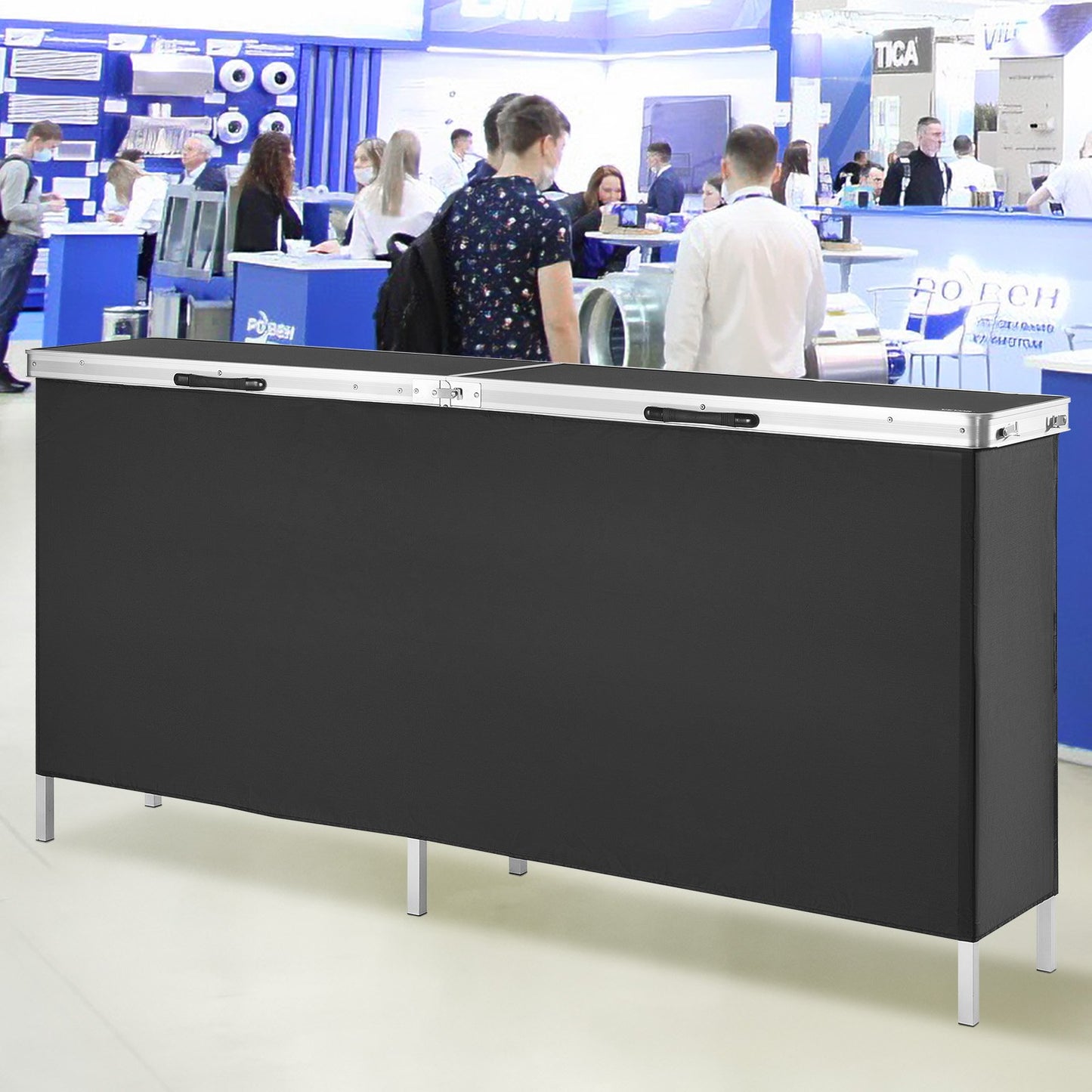 Extra Long Folding Portable Bar Table - Indoor & Outdoor Use