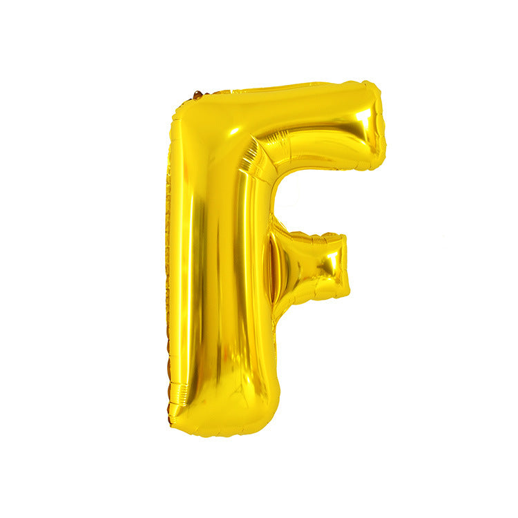 Gold Letter Balloon Set for Birthday Wedding Celebration - Aluminum Foil Party Decor