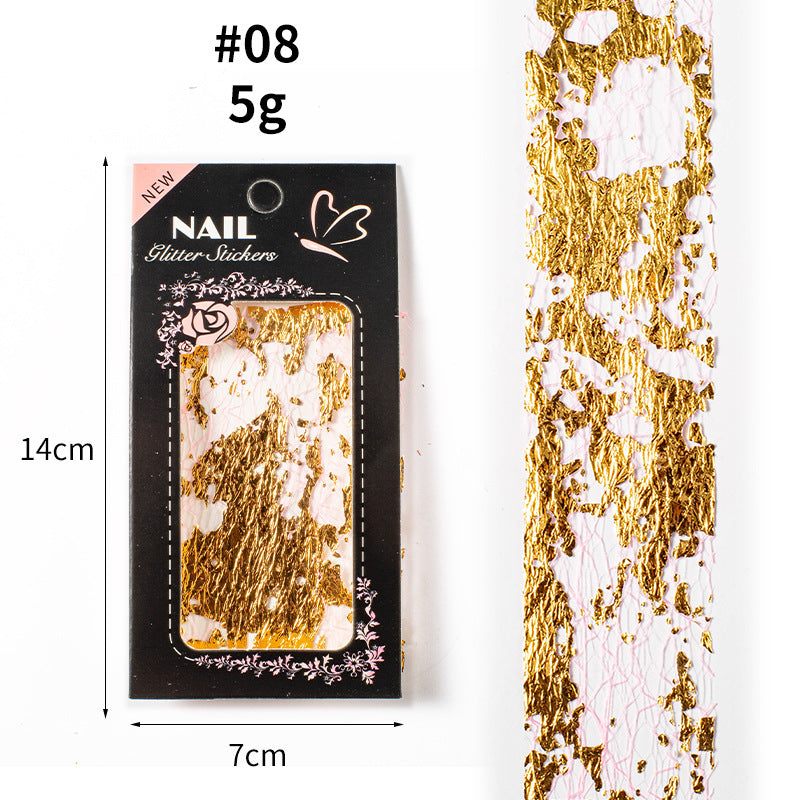 Starry Sky Paper Nail Art Fragments - 10 Colors for Creative Nail Designs