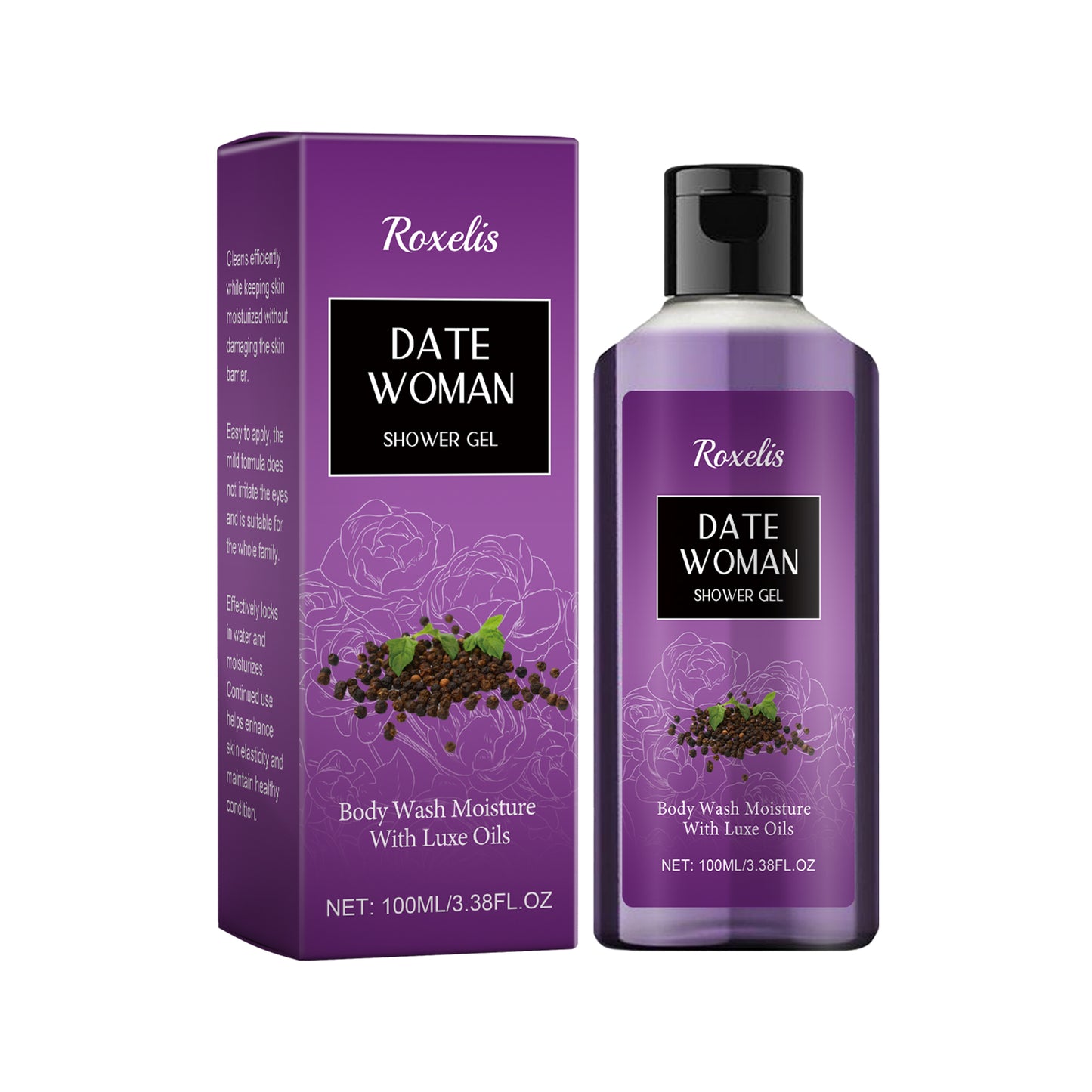 Herbal Jasmine Body Wash - Moisturizing Floral Shower Gel for Soft Skin