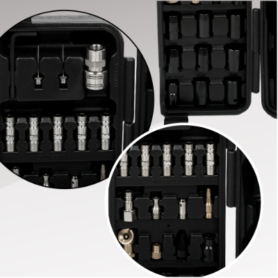 71-Piece Air Tool Set with Impact Wrench & Accessories - Black & Silver