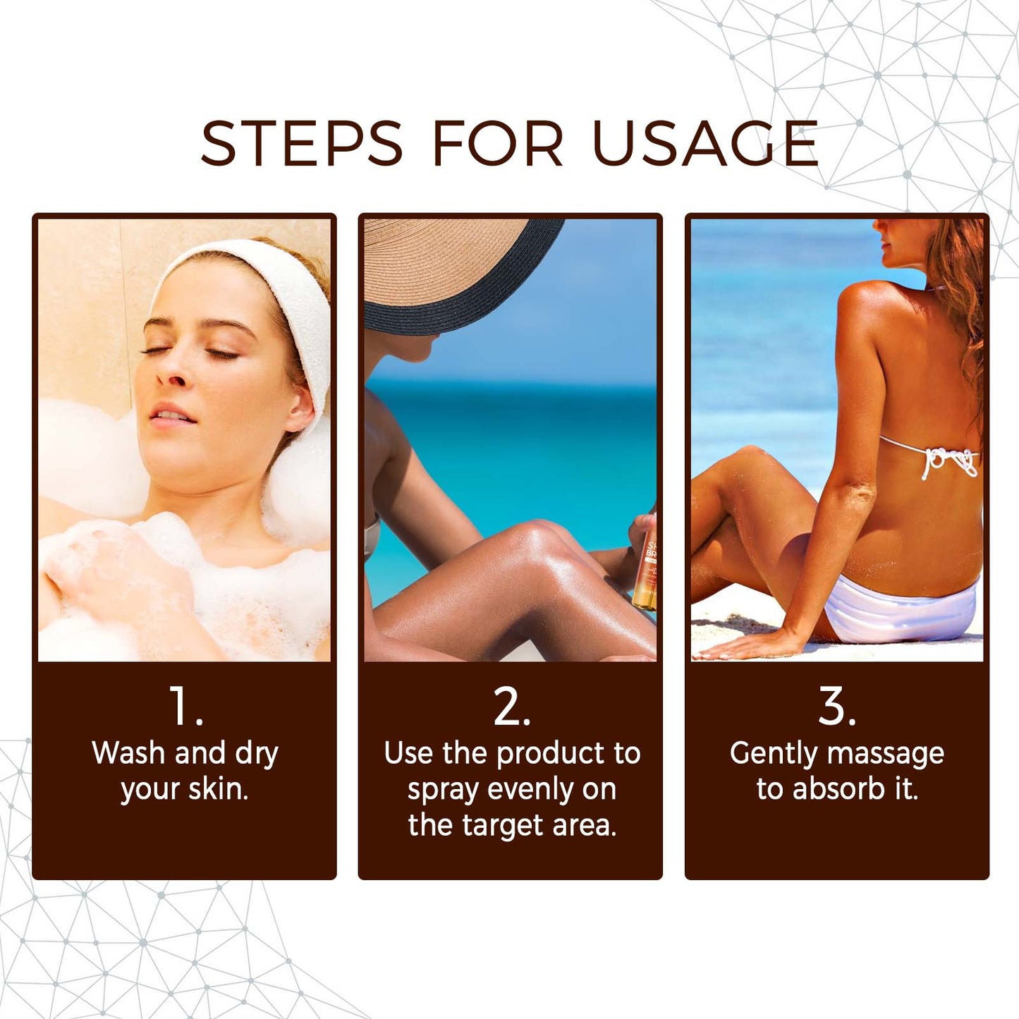 Natural Bronze Tanning Spray - 30ml Sunless Tanning Aid