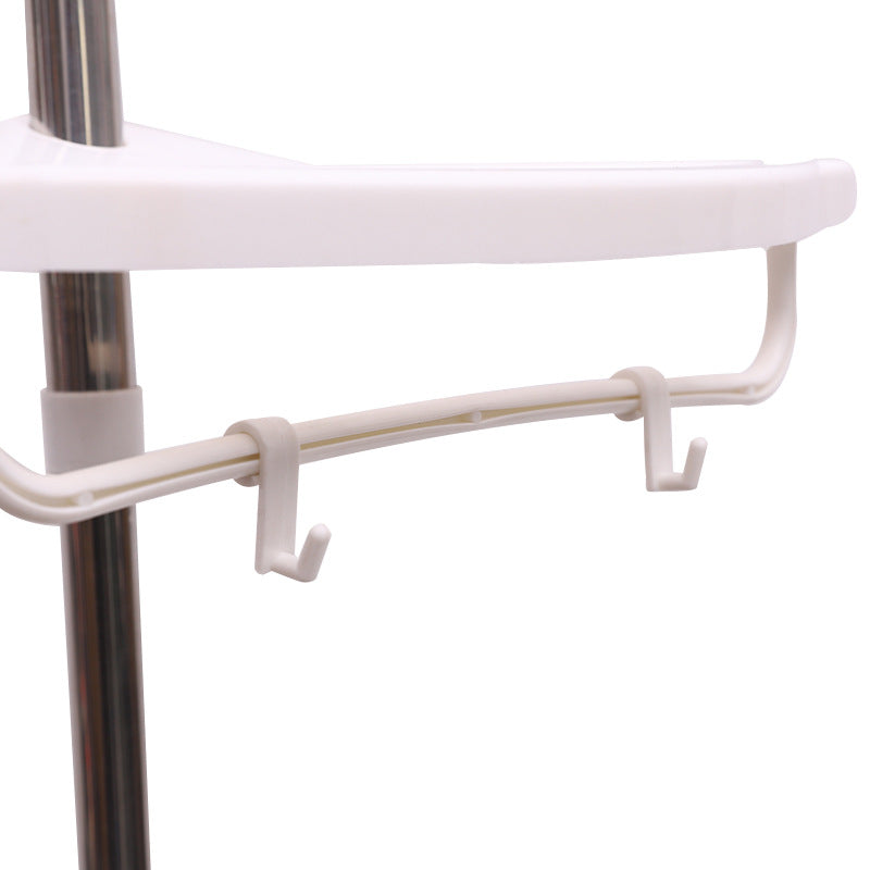 Telescoping Bathroom Storage Rack Punch Free Stainless Steel 3 Layers