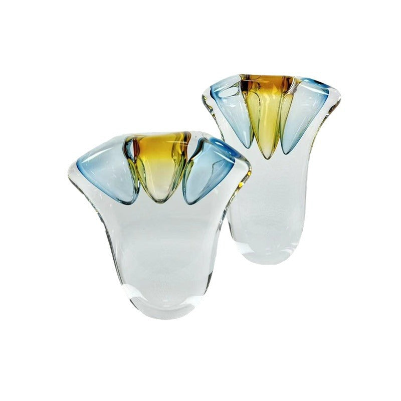 High-End Heavy Glass Vase - Modern Home Decor & Gift Idea