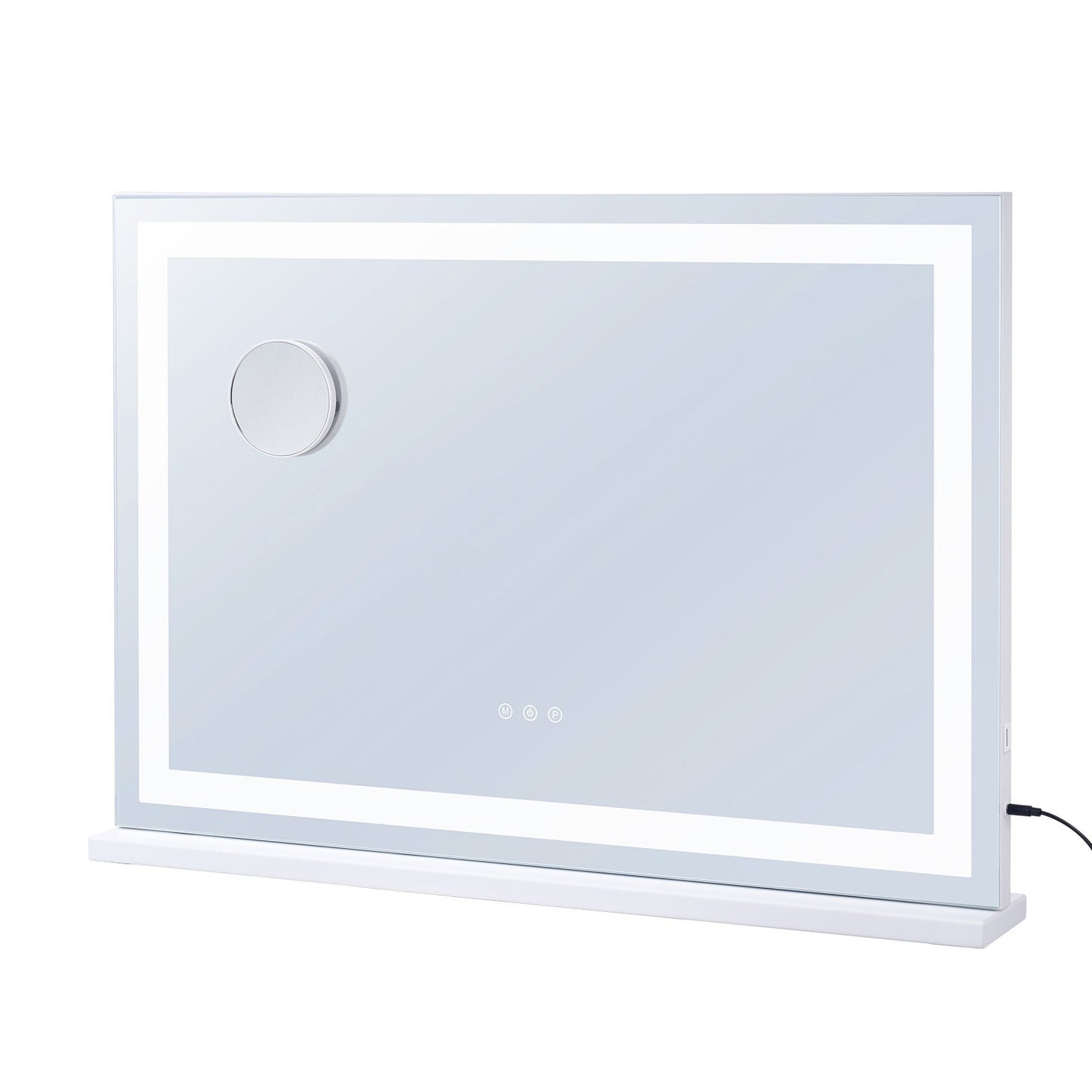Wall-Mounted Lighted Makeup Mirror with 3 Color Temperatures and 5X Magnifier