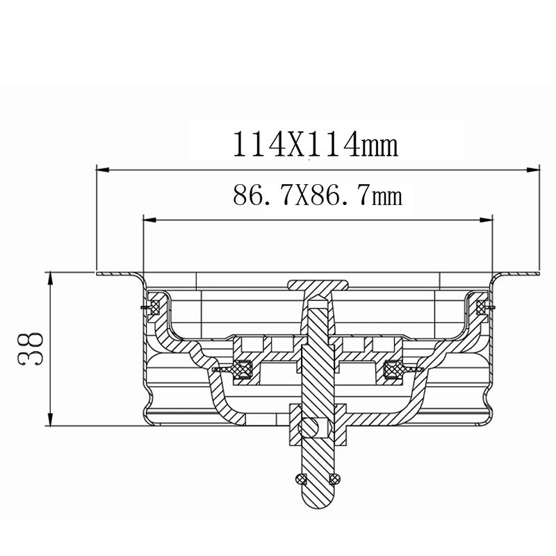 Square Sink Adapter for Garbage Disposal - Kitchen Drain Fitting