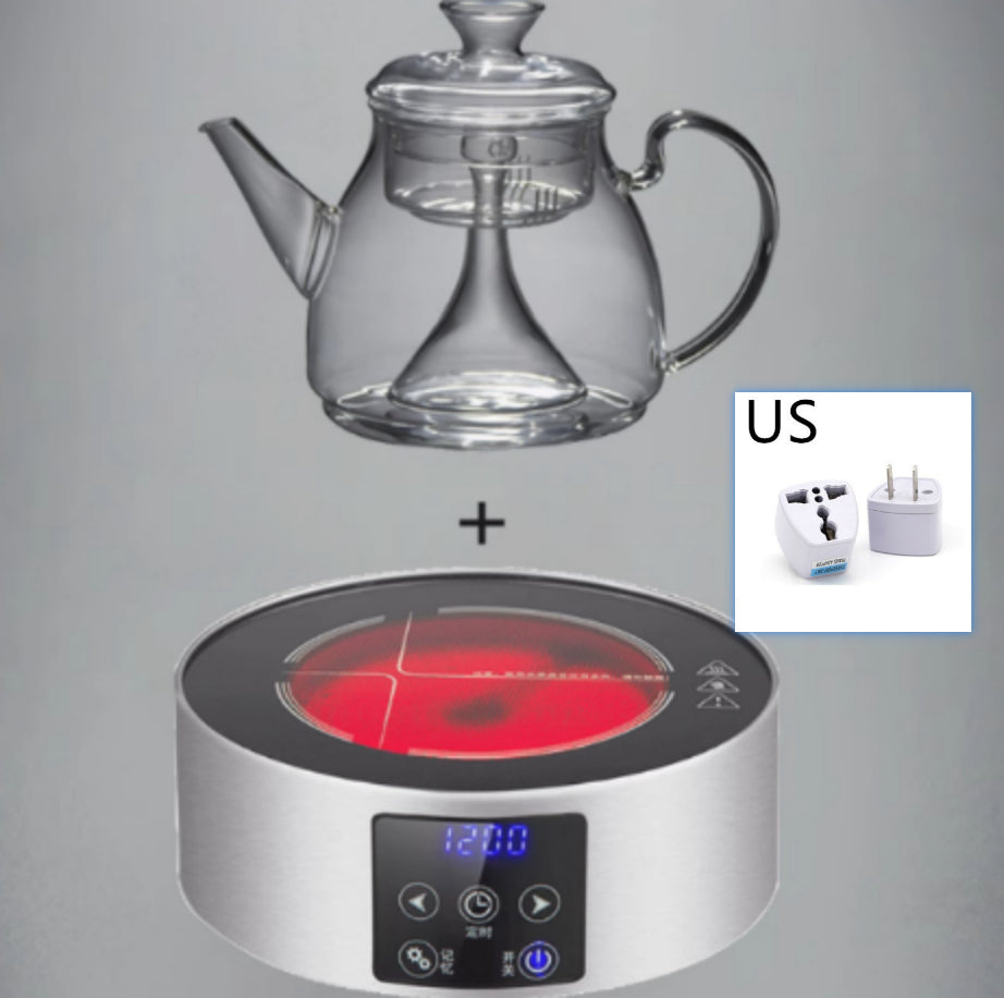 Large Capacity Glass Steam Teapot for Home Brewing - 1.5L