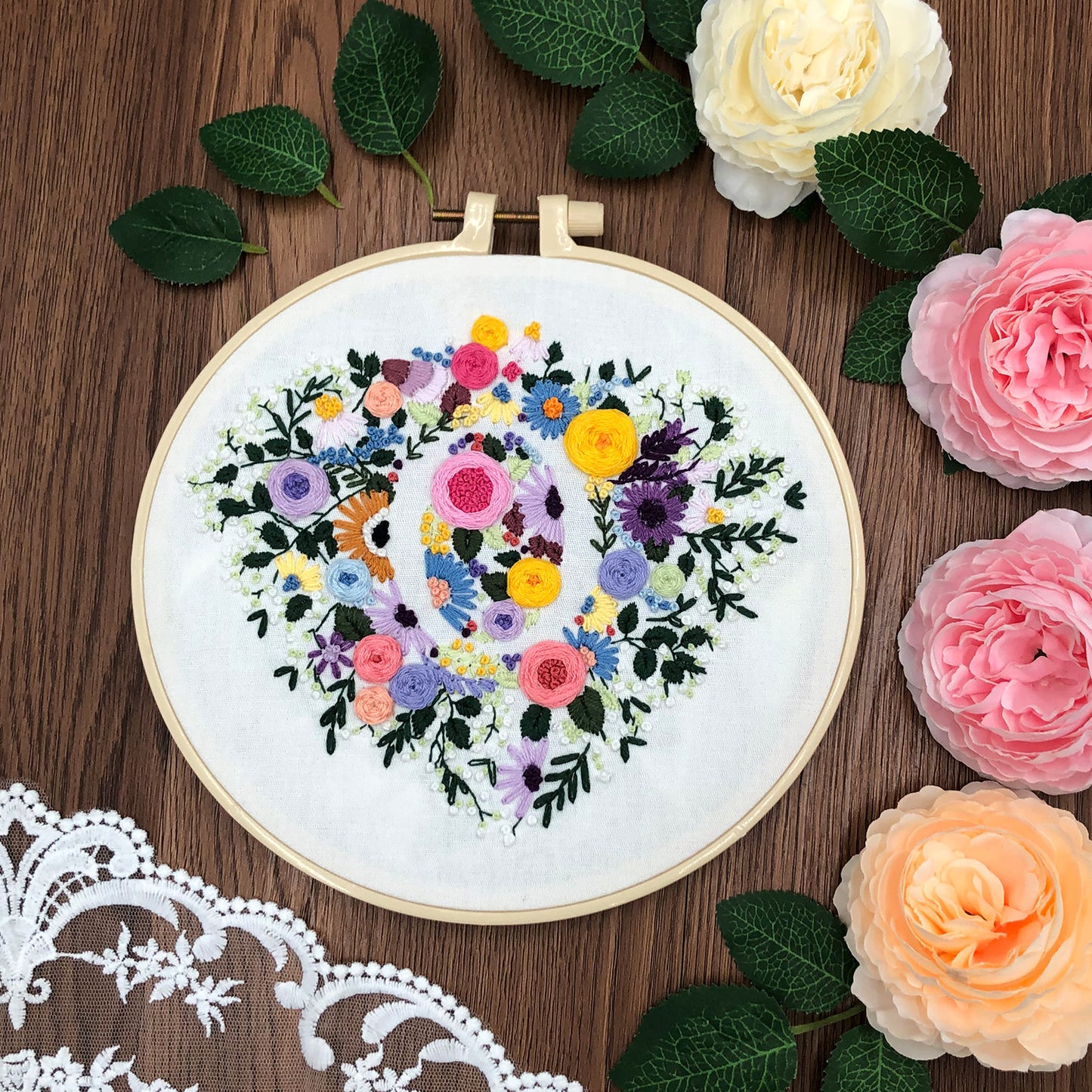 Love Embroidery Kit - Easy Cross-Stitch Craft for Home & Gift