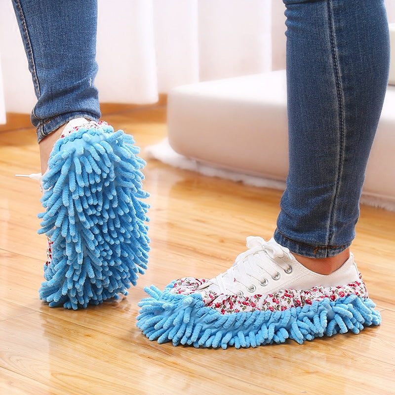 Removable Washable Chenille Slipper Covers - Unisex Floor Protection Socks