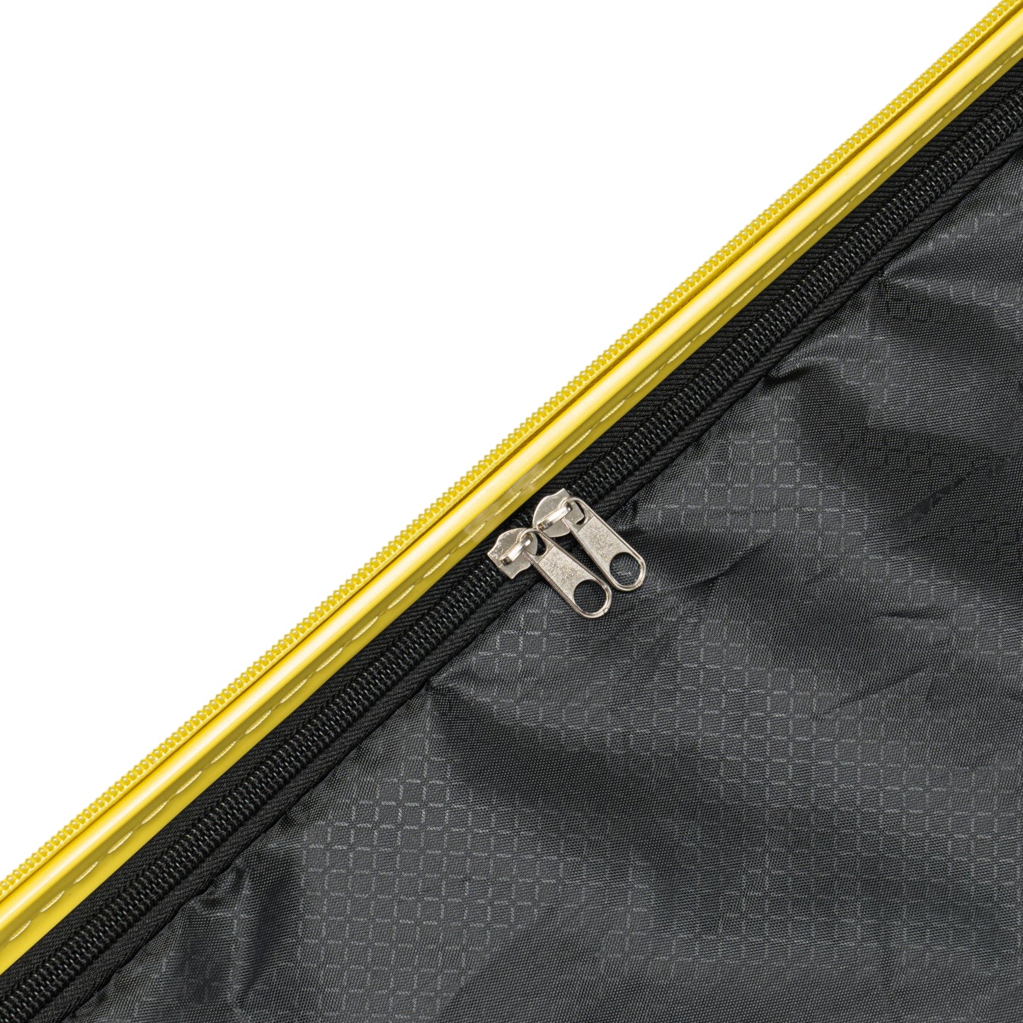 4-Piece Yellow Hard Luggage Set with 360° Rotating Wheels