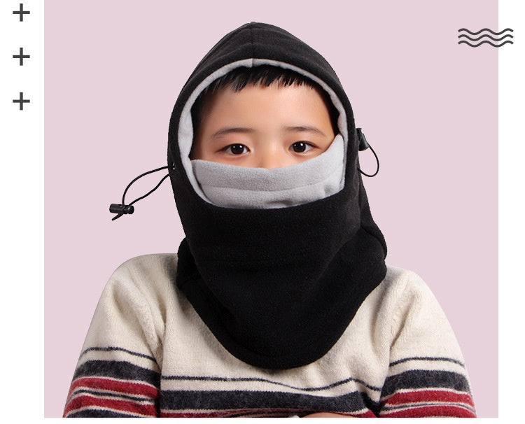 Children's Polar Fleece Thermal Wind Mask - All Match, Warm & Trendy for Kids