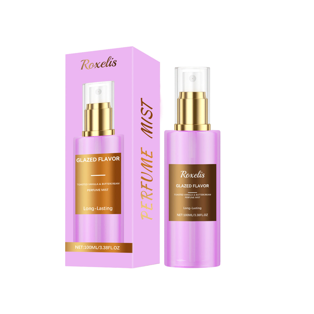 Fragrance Body Perfume Spray 100ml with Vanilla & Amber Extracts - Long-Lasting Scent